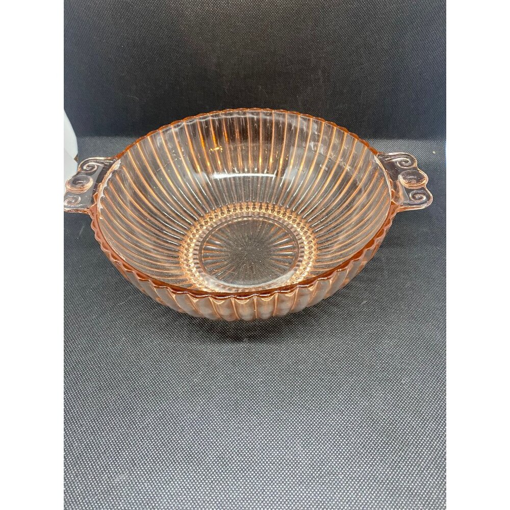 Pink Oyster N Pearls Serving Bowl with Handles